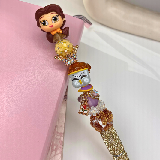 Princess & Tea Cup Beaded Pen
