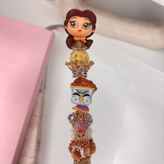 Princess & Tea Cup Beaded Pen